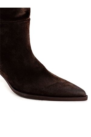Brown suede high boot ELENA IACHI | E4351EBANO